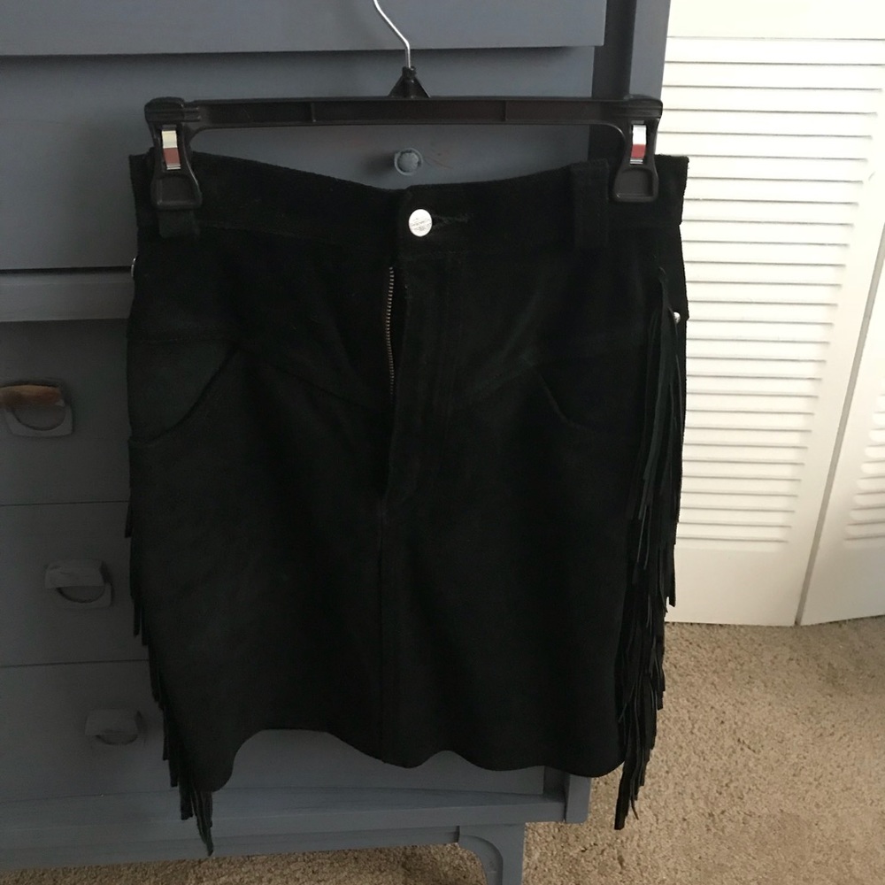 Harley Davidson Fringed Suede Skirt